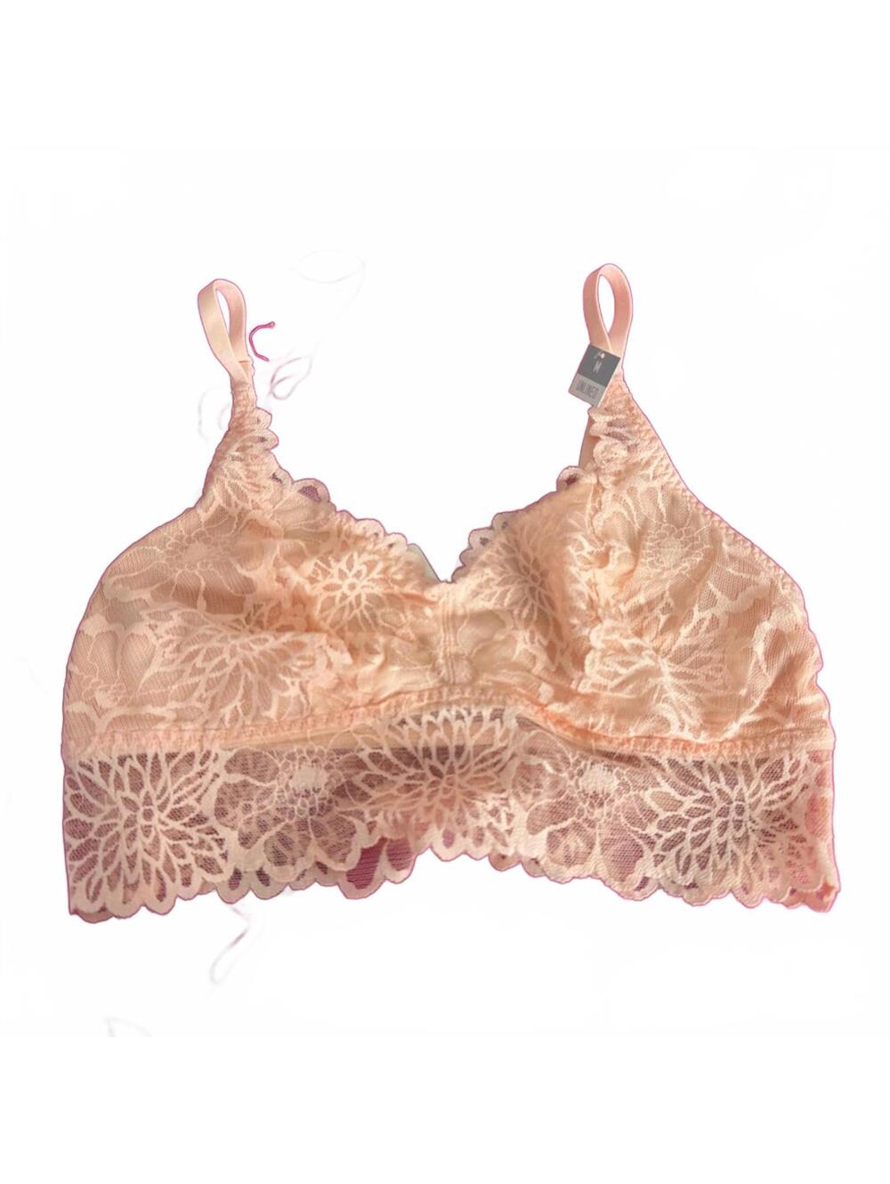 NWT Victoria's Secret PINK Light Pink Lace Bralette Medium Coquette